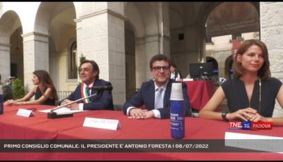 PADOVA | PRIMO CONSIGLIO COMUNALE: IL PRESIDENTE E' ANTONIO FORESTA