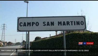 CAMPO SAN MARTINO | RACCORDO ALLA CICLOVIA OSTIGLIA: LAVORI AVVIATI SULLA ROTATORIA DI MARSANGO